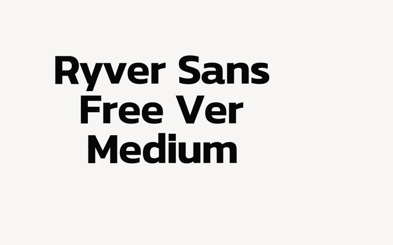 Ryver Sans Free Ver Medium Font