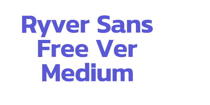 Ryver Sans Free Ver Medium Font Download