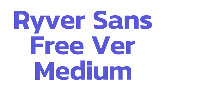 Ryver Sans Free Ver Medium Font