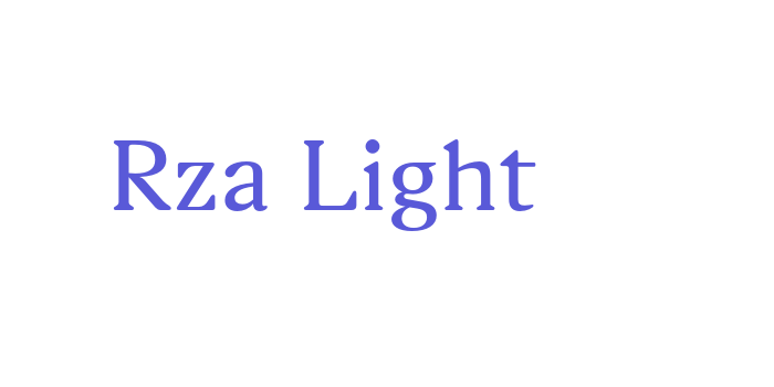 Rza Light Font Download