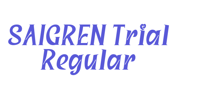 SAIGREN Trial Regular Font Download