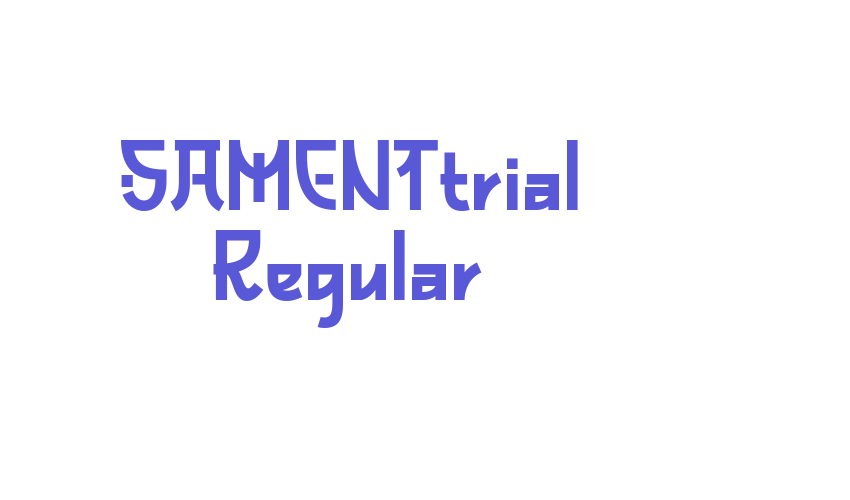 SAMENTtrial Regular Font Download