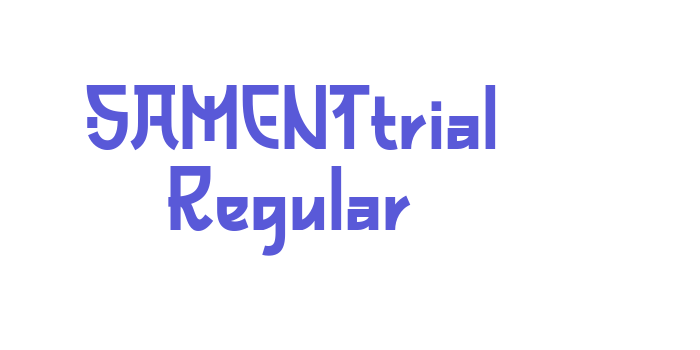 SAMENTtrial Regular Font Download