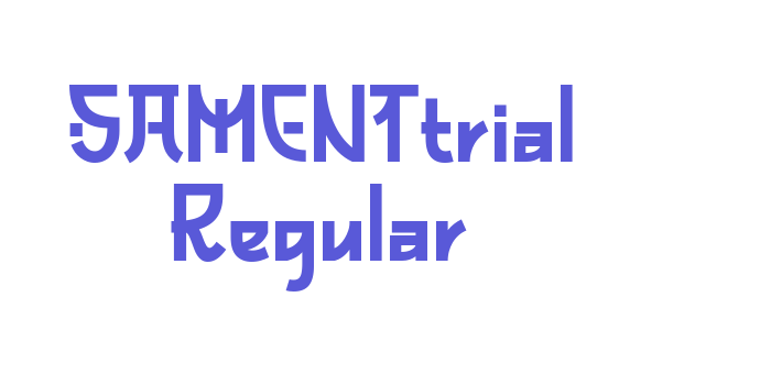 SAMENTtrial Regular Font