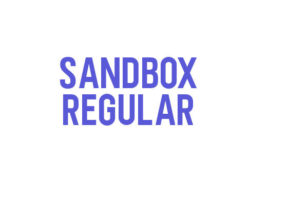 SANDBOX Regular Font