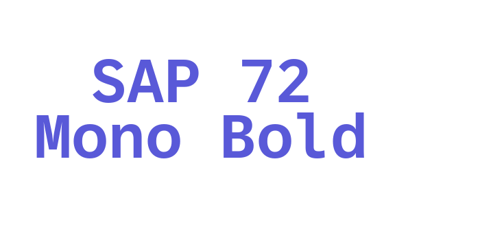 SAP 72 Mono Bold Font Download