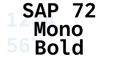 SAP 72 Mono Bold