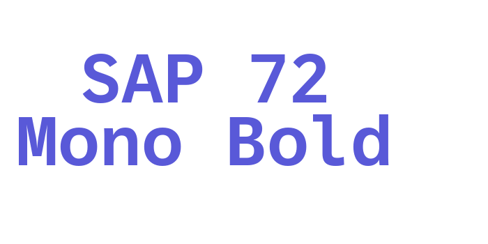 SAP 72 Mono Bold Font