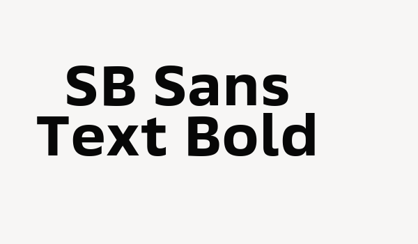 SB Sans Text Bold Font