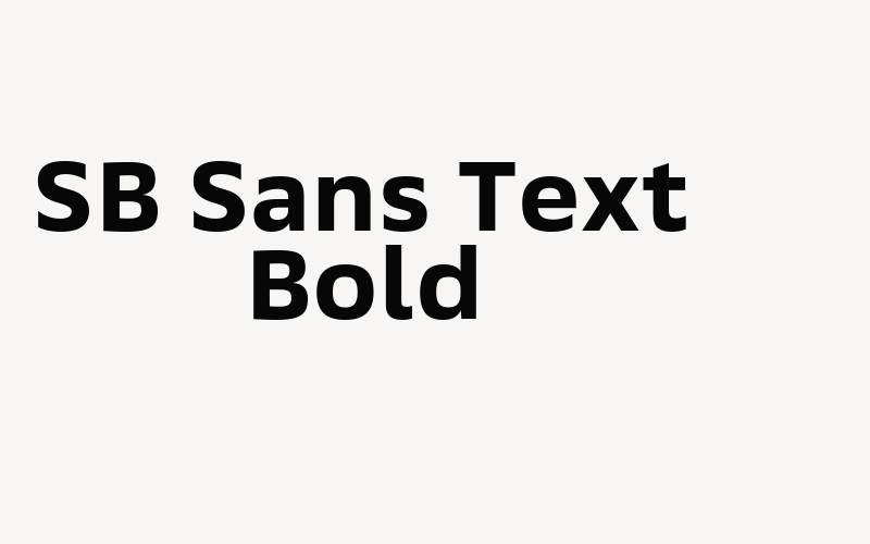 SB Sans Text Bold Font