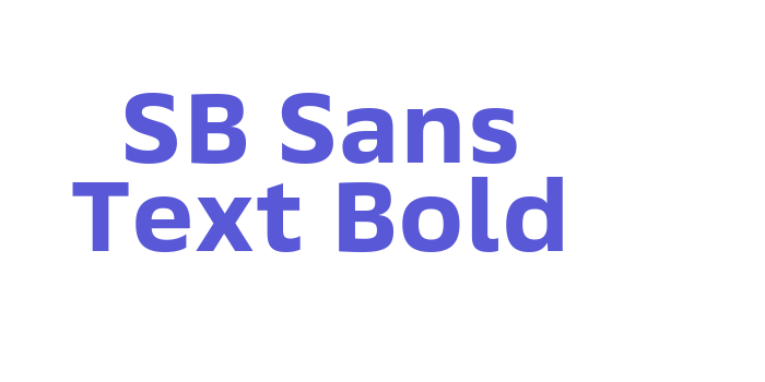 SB Sans Text Bold Font Download