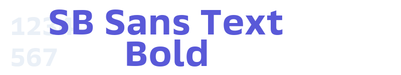 SB Sans Text Bold-related font
