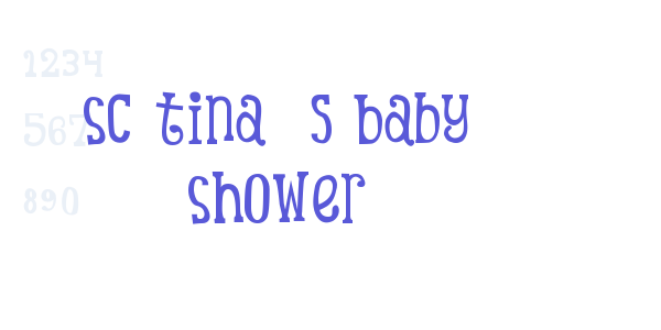 SC Tina’s Baby Shower font free