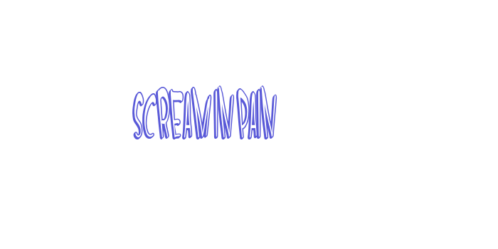 SCREAM IN PAIN Font