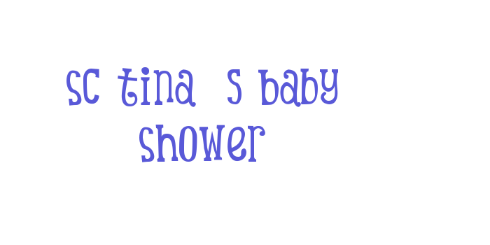 SC Tina’s Baby Shower Font Download