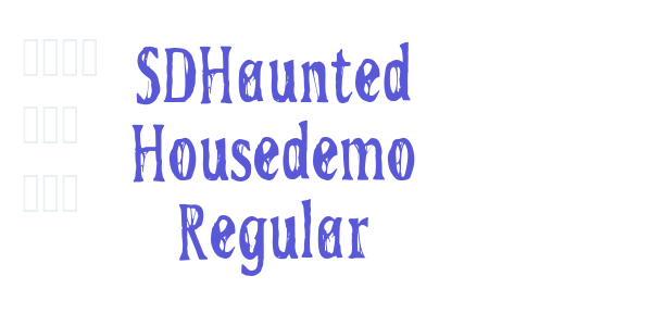 SDHaunted Housedemo Regular font free