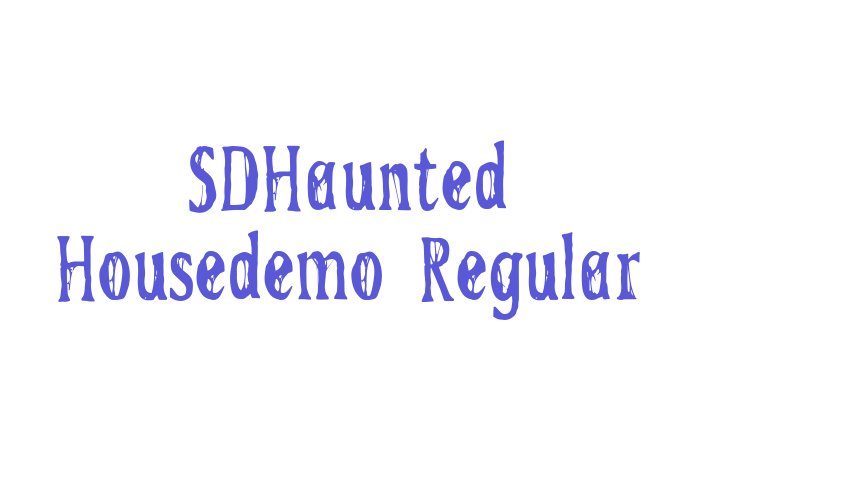 SDHaunted Housedemo Regular Font Download