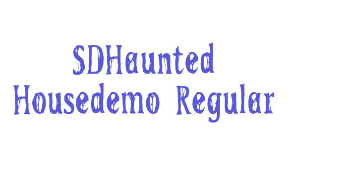 SDHaunted Housedemo Regular Font Download