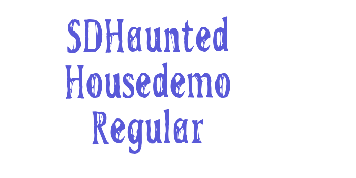 SDHaunted Housedemo Regular Font