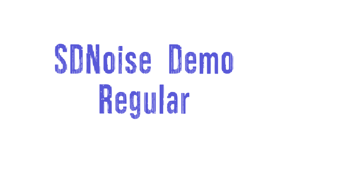 SDNoise Demo Regular Font Download