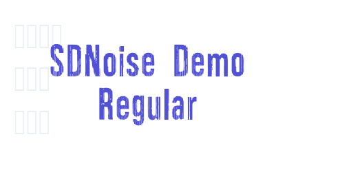 SDNoise Demo Regular-font-download