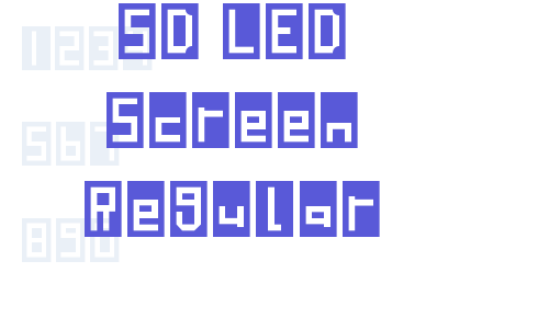 SD LED Screen Regular Font Download