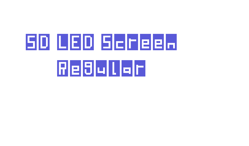 SD LED Screen Regular Font Download