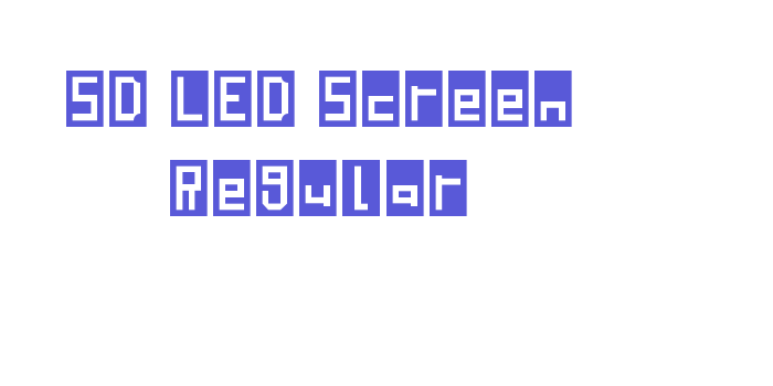 SD LED Screen Regular Font Download