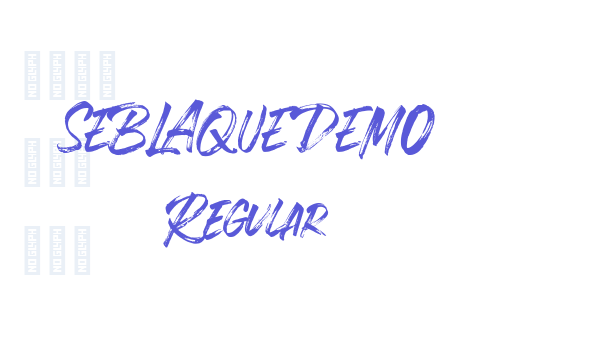 SEBLAQUE DEMO Regular font free