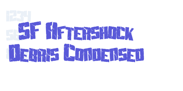 SF Aftershock Debris Condensed font free