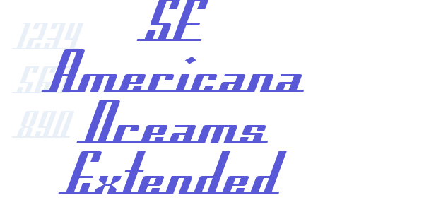 SF Americana Dreams Extended font free