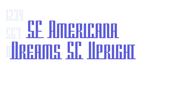 SF Americana Dreams SC Upright font free