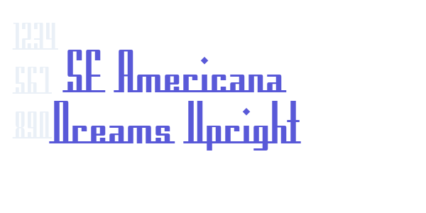 SF Americana Dreams Upright font free