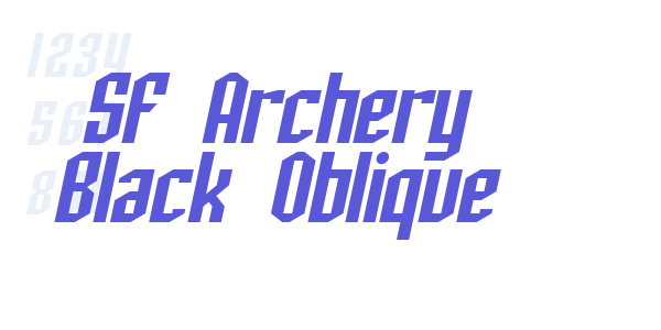 SF Archery Black Oblique font free