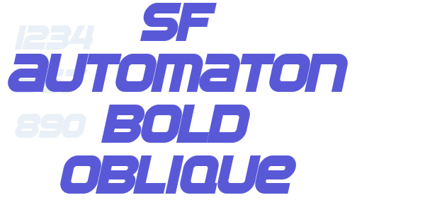 SF Automaton Bold Oblique font free