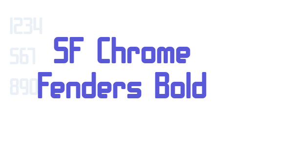 SF Chrome Fenders Bold font free