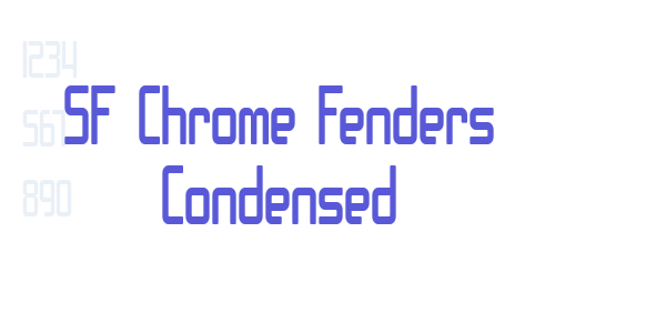 SF Chrome Fenders Condensed font free