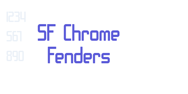 SF Chrome Fenders font free