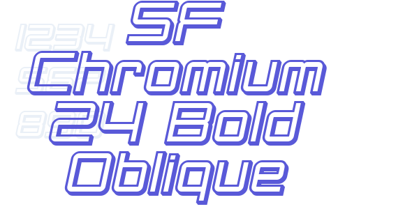 SF Chromium 24 Bold Oblique font free