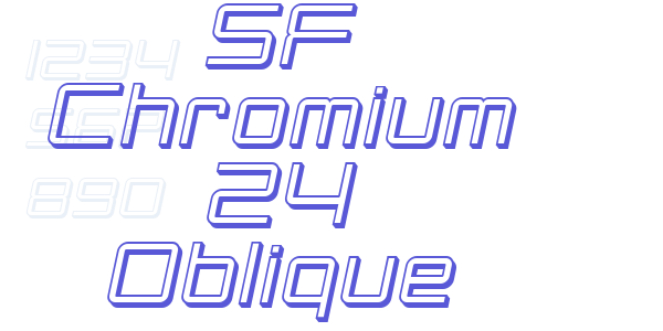 SF Chromium 24 Oblique font free