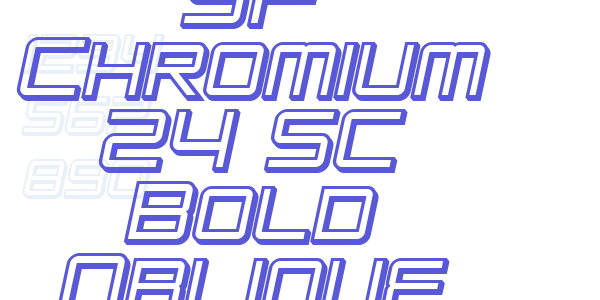 SF Chromium 24 SC Bold Oblique font free