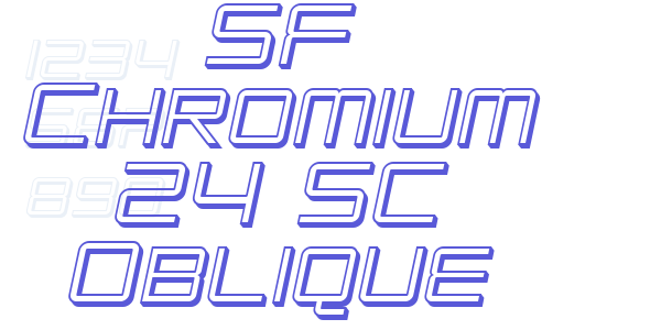 SF Chromium 24 SC Oblique font free