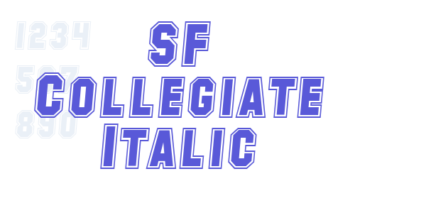 SF Collegiate Italic font free