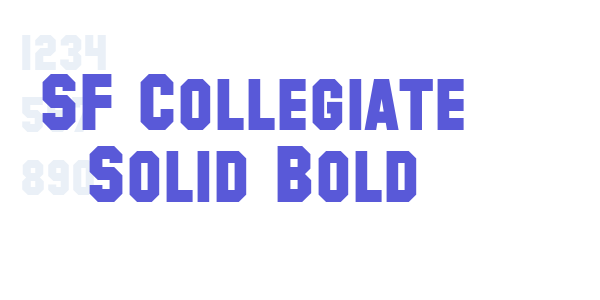 SF Collegiate Solid Bold font free