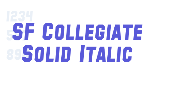 SF Collegiate Solid Italic font free