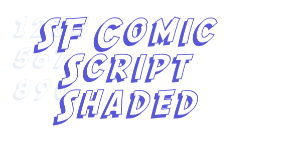 SF Comic Script Shaded font