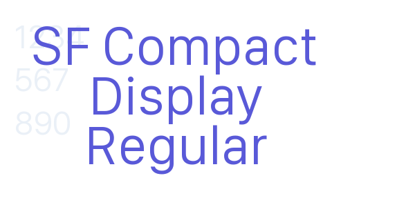 SF Compact Display Regular font free