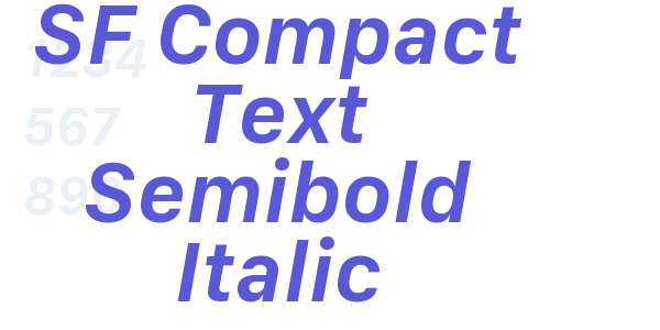 SF Compact Text Semibold Italic font free