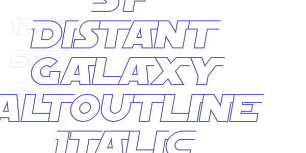 SF Distant Galaxy AltOutline Italic font free