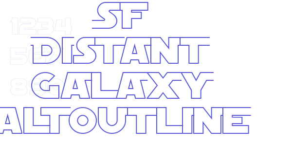 SF Distant Galaxy AltOutline font free